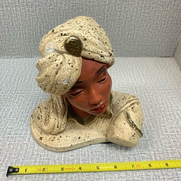 Vintage 1954 Universal Statuary Corp Bookend Man with Turban Chalk ware - Picture 13 of 13